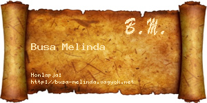 Busa Melinda névjegykártya