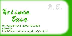 melinda busa business card